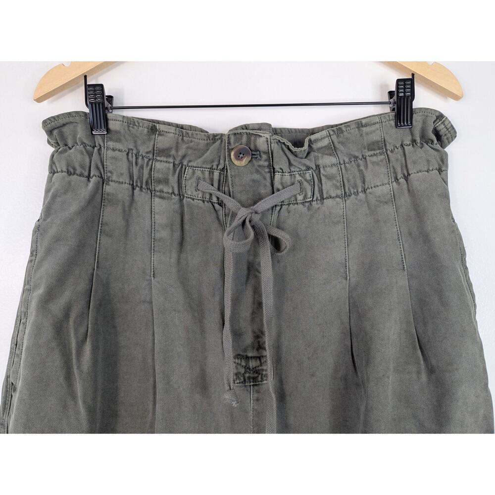 EUC Free People Margate Pleated Pull On Elastic Trouser Pants Green Sugar Kelp - Picture 3 of 9